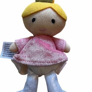 Gund Princess Plush Lovey with Pink Dress and Yellow Hair